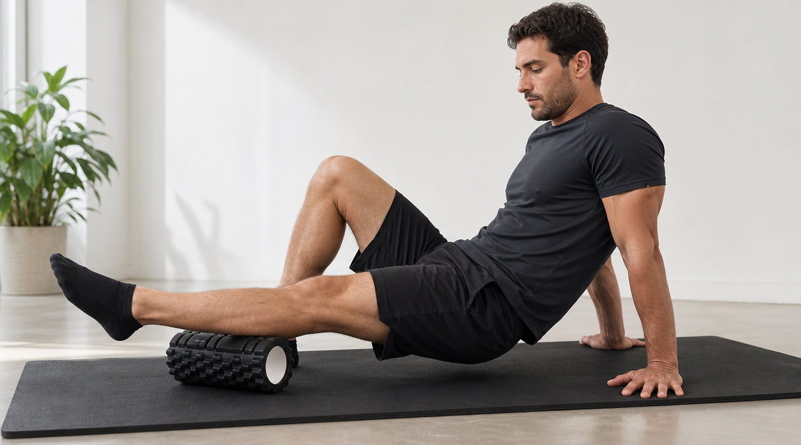 Calves foam rolling posture