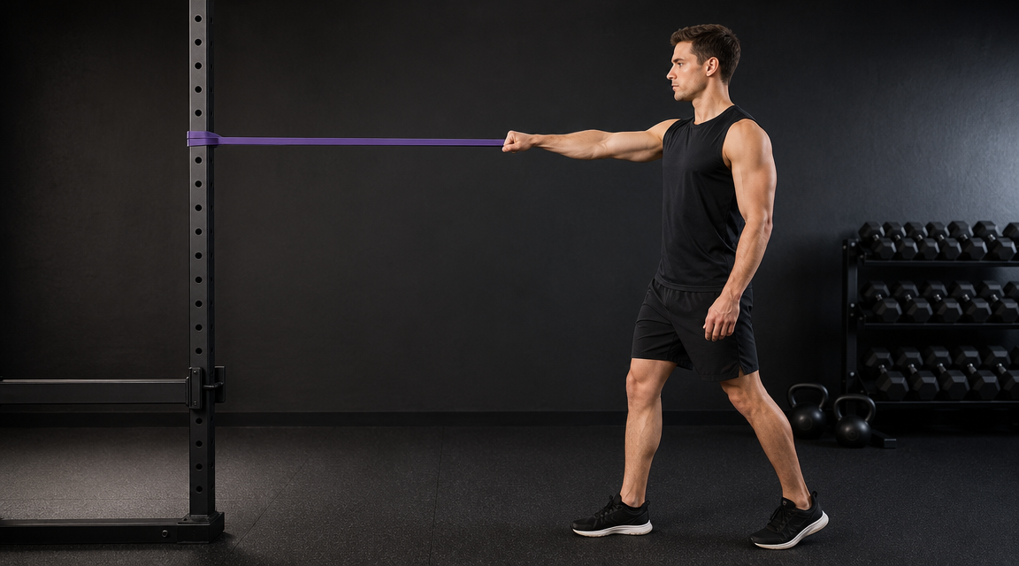 GODBOD long mobility resistance band exercise example