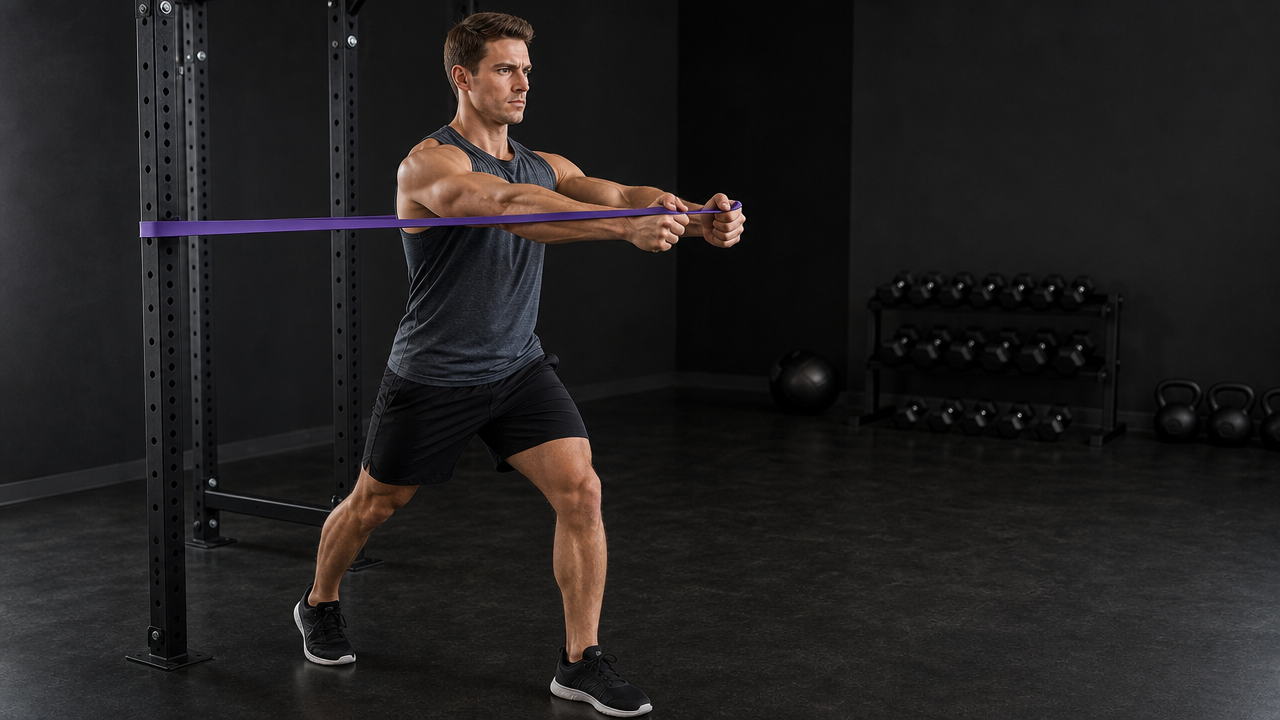 GODBOD long press resistance band exercise example
