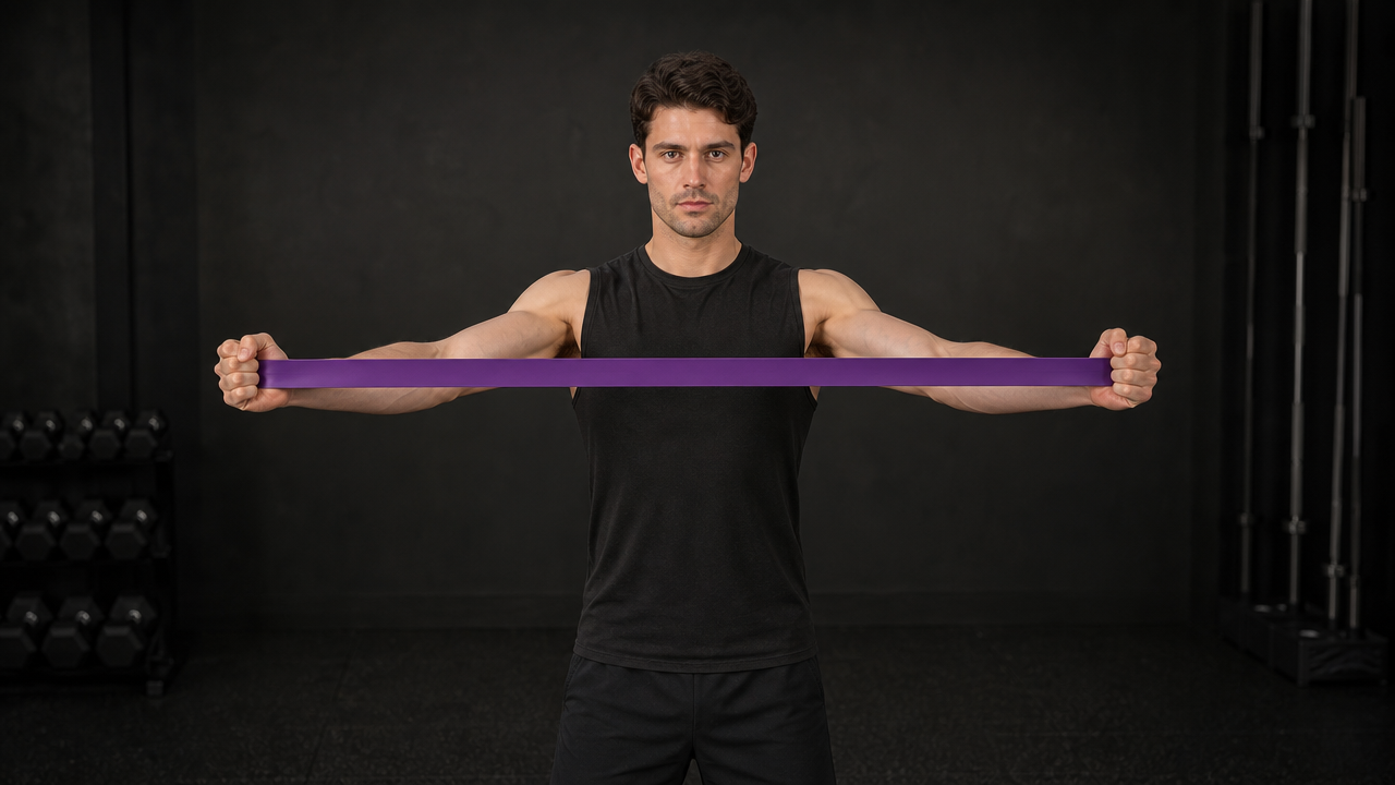 GODBOD long pullapart resistance band exercise example