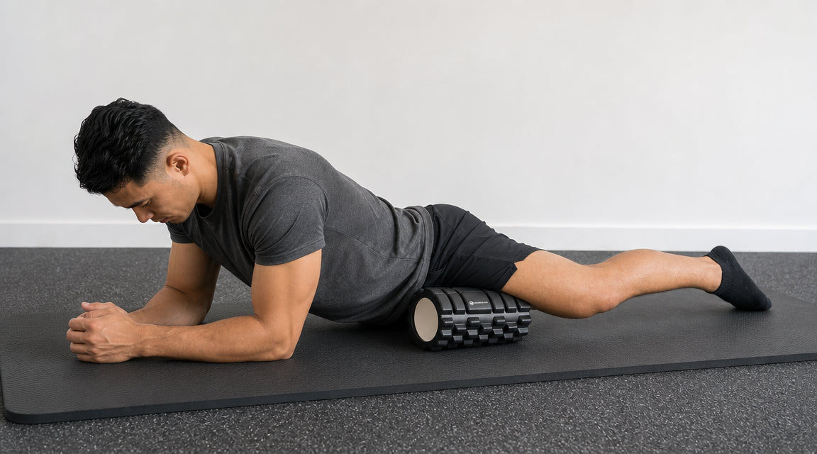 Adductors foam rolling posture