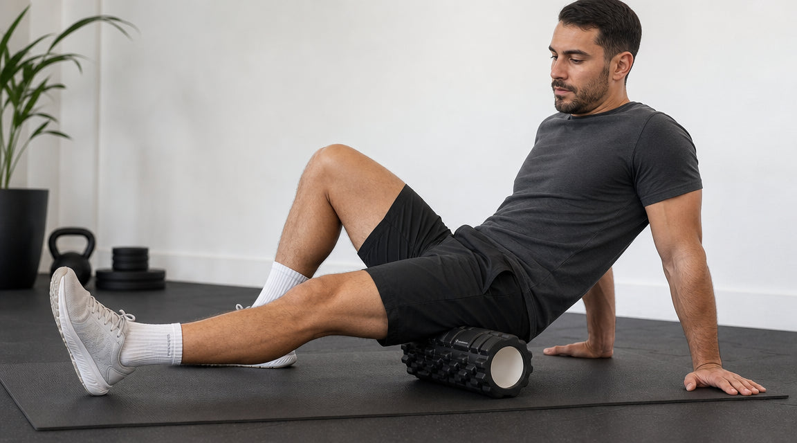 Hamstrings foam rolling posture